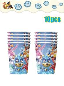 Paw Patrol 汪汪隊主題生日派對裝飾套組，一站式派對用品組合，包含橫幅、桌布與拍照道具的完整派對用品，適合生日慶祝與各種節日派對 - 彩色 - 查看 23