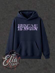 Comfortable Basic Sweatshirt For Everyday Wear. Bring Me The Horizon Music Singer Famous International National Urban Culture Rock Metal Rock N Roll Famous Band Singer Unisex Sweatshirt For Men And Women 50% Cotton 50% Polyester Top Premium Streetwear New Release Immediate Shipping Various Colors!! - 藏蓝色 - 查看 2