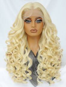 Tóc giả Latisha 13*6 HD Synthetic Lace Front Wigs kiểu xoăn, đã tỉa sẵn, có mái, dành cho nữ, điểm nhấn là tóc con, dài 24 inch. - Nhiều màu - Xem 26