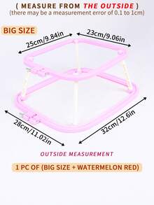 1pc Double-Layer Embroidery Frame Desk-Top DIY Handmade Embroidery Hoop, Made Of High-End ABS Material, Stable Placement, Convenient Embroidery, Groove Design Keeps Fabric Taut And Uniform, Smooth Surface - A - View 15