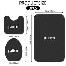 Christmas Bathroom Rug Set Of 3, Featuring Deer In A Cedar Forest, Includes Bath Mat, Contour Mat, And Toilet Lid Cover, Suitable For Kitchen, Bathroom, And Bedroom, Washable Floor Carpet Deco - 彩色 - 查看 6