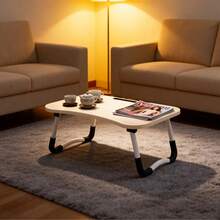 60cm Folding Table - Laptop Desk / Folding Small Table / Dorm Room Bedroom Window Desk / With Cup Holder & Tablet Slot / Random Color - Multicolor - View 3