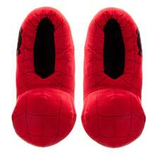 Marvel Spider Man Men's Slippers Cozy, Plush, And Fun House Shoes (Adult Sizes 7-1) - Red - View 5