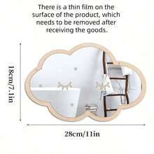 Gương acrylic trang trí tường, ván gỗ, đồ trang trí treo tường hình động vật và phòng trẻ em, trang trí phòng ngủ, trang trí tường (Gương có lớp màng bảo vệ, và mặt sau của gương có một lớp giấy dính, cần bóc ra sau khi nhận hàng) - Màu gỗ - Xem 16