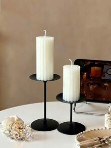 Ins Style 高级白色香薰蜡烛套装，竖条纹齿轮柱形香薰蜡烛，尖头长杆香薰蜡烛，玫瑰柱形蜡，大豆蜡制成，内含香薰蜡烛，可燃烧 48 小时，蜡烛中心，中东斋月装饰，开斋节礼物，送给她的礼物，冬季礼物，生日礼物，派对装饰蜡烛，氛围装饰蜡烛，家居装饰蜡烛。 - 垂直條紋齒輪蠟燭/長桿 - 查看 13