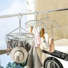 Clothesline With 40 Clothes Pegs For Underwear, Panties, Stockings, Reinforced Stainless Steel, 20/40 Pegs - Xem 2