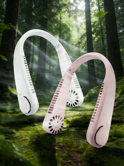 新款颈挂式风扇，便携式风扇，三档风速，轻巧不呛人，适合室内、办公室、户外旅行、购物、海滩等多种场合，是学生和爱好者的必备之选。