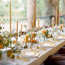 金色优雅甜点托盘，白色金边餐盘，优雅上菜盘，意面盘，开胃菜盘，蛋糕盘，易于清洁的可重复使用餐具，适用于派对、婚礼、午餐、家庭聚会、订婚派对、烧烤、晚餐、同学聚会、生日、节日、退休庆祝、野餐、自助餐、用餐、情人节晚餐等场合。 - 查看 5