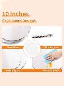 5pcs/Set Cake Boxes With Cake Stands, 2 Packs Disposable Cake Boxes, Cake Carriers, White Bakery Boxes With Window For Cookies, Pies, Cupcakes, Pastries (3 Sizes: 8 Inch, 10 Inch, 12 Inch) - View 8