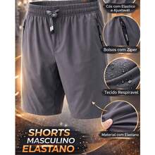 Men's Quick-Drying Ice Silk Gym Shorts - Black - View 2