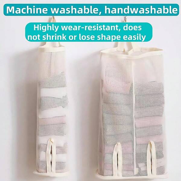 Bolsa de almacenamiento de juguetes para gatos montada en la pared, bolsa de almacenamiento y clasificación de suministros para mascotas que se puede colgar para ahorrar espacio, el almacenamiento de juguetes para perros pequeños es conveniente, bolsa de malla cilíndrica compacta