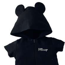 Pañalero con gorro estampado para Bebé - Negro - Ver 3