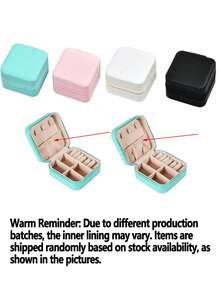 1个大号双层首饰盒，多格首饰收纳盒，戒指盒，耳环盒，项链盒，包装盒，女士首饰盒，圣诞礼物，浴室收纳盒，厨房橱柜收纳盒，返校季必备 - 彩色 - 查看 12