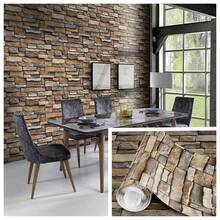 1卷自粘墙纸，黄色砖纹图案，多色墙贴，适用于卧室、客厅、电视背景墙、家居装饰、厨房台面、橱柜、抽屉、家具翻新，DIY简易安装，可移除墙纸，尺寸：17.7英寸 x 196.8英寸/118.1英寸/39.3英寸 - 黃色 - 查看 2