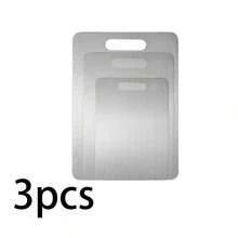 3片/1片钛合金砧板，钛合金厨房砧板，304不锈钢砧板，适用于肉类、水果和蔬菜 - 銀色 - 查看 15