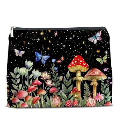 Mushroom Makeup Bag Gifts For Women Mushroom Lovers Cute Mushrooms Cosmetic Bag Zipper Pouch