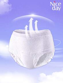 Niceday 2条装生理期内裤，M-XL码，光滑柔软，适合体重40-70公斤的女性，超薄生理裤，夜用卫生巾，防漏透气，整夜舒适 - M-XL Size (10pcs/5packs) - 查看 3
