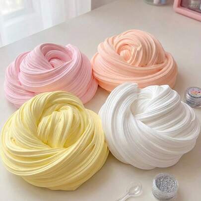 1pc Stress Relief Squeezing Slime, Crystal Mud Stress Relief Toy, Bubble Gum Foam Toy Stress Relief Slime Set, Soft Non-Sticky Crystal Clay, Suitable For Parties, Gatherings, Birthdays, Back To School Gifts