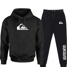 Quiksilver Fleece Sweatshirt And Pants Set For Winter - Black - View 2