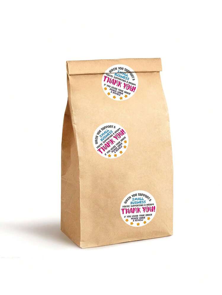 1 Roll Colorful "Thank You" Text Rainbow Stickers, Holiday Decoration Gift Series Adhesive Sticker Labels - Sticker - View 4