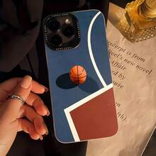 Funda para teléfono con diseño de cancha de baloncesto, compatible con Samsung, Apple, VIVO, OPPO, , Transsion, ,  y Honor. Fabricada en TPU, ofrece protección a prueba de golpes y caídas. Un regalo ideal para familiares y amigos. - CEBADA - Ver 3