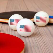American Pong Balls - 4th Of July, Memorial Day, Independence Day Celebrations, Patriotic Parties USA Stars Stripes Decorated Table Tennis Red White Blue Beer Pong - Red, White & Blue - View 5