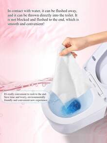 Dissolvable Wet Toilet Paper, Small Pack Portable Adult Feminine Private Part Cleaning Wet Wipes, Flushable - Multicolor - View 4