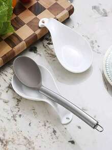 1pc PP Spoon Holder, Soup Spoon Rack, Spoon Mat, Shared Spoon Holder, Heat Insulation Pad, Kitchen Utensil - Multicolor - View 3