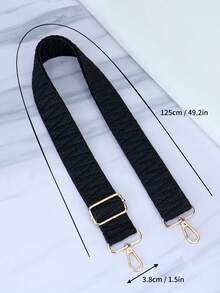 Tali Bahu Hitam yang Dapat Diatur, Cocok untuk Tas Tangan, Dompet, Tas Selempang, Tas Bahu, Perlengkapan Liburan yang Lucu dan Feminin, Aksesoris Tas - Hitam - View 5
