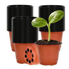 50/100pcs 3.5/4inch Plant Nursery Seed Starter Pots, Seedling Planting Pots For Gardening Cutting & Transplanting Flowers & Plants - Multicolor - View 4