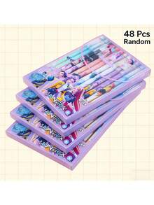Hasbro 12/24/36/48pcs K-POP Girl Group Theme Erasable Neutral Pens, Durable For Students And Office Writing - Multicolor - View 10