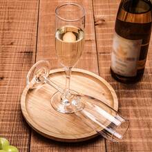 6/12只装 6盎司可重复使用经典香槟杯，带柄香槟杯，适合派对、婚礼和居家使用 - 查看 2