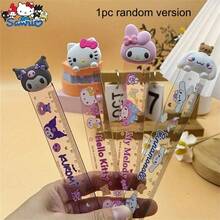 SANRIO (授權) &Melody 尺,學生創意量尺,卡通夢幻沙紋彩繪尺,適用於情人節、繪畫、書寫、婚禮、旅行配件、生日禮物,以及返校季必備文具 - 卡通 - 查看 14