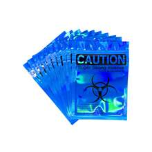 10/20/50/100个装全息可重复密封铝箔袋，防异味拉链包装袋，带图案印刷，适用于小件物品 - 紅色 - 查看 6