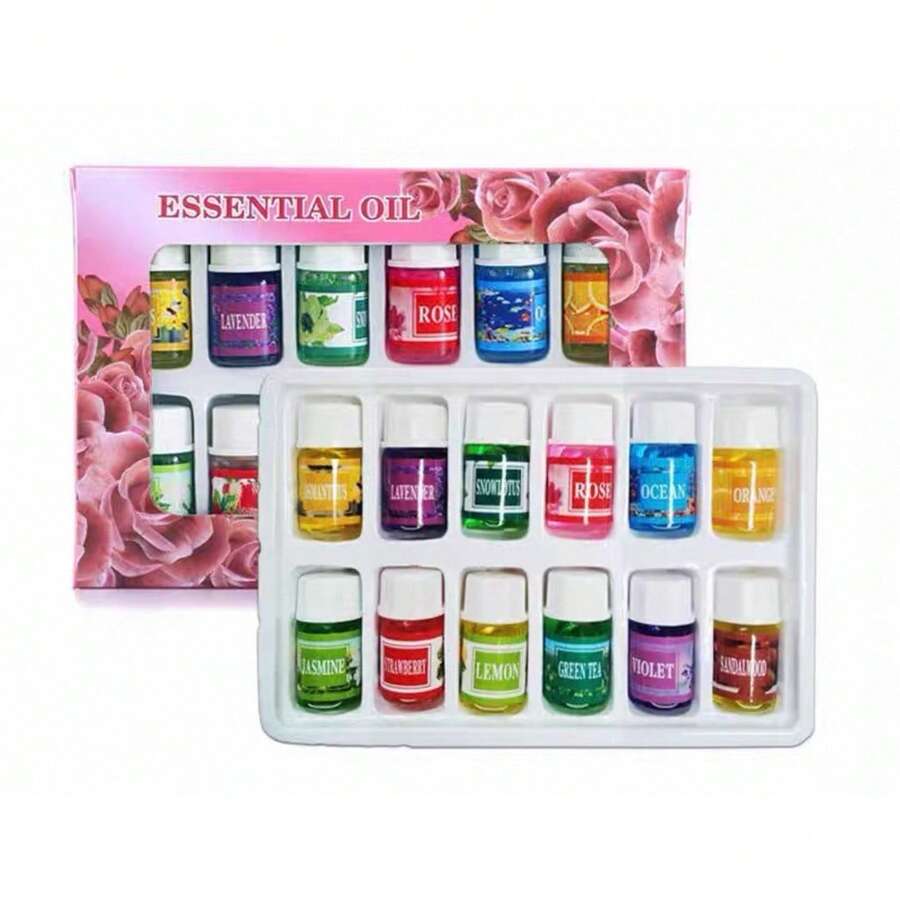 Set Of 12 Premium 3ML Water Soluble Essential Oils For Aroma