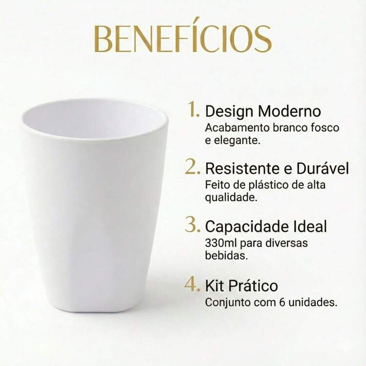 Set Of 30 Colorful Plastic Cups 330ml For Schools, Daycare Centers, And Parties - 白色 - 查看 3