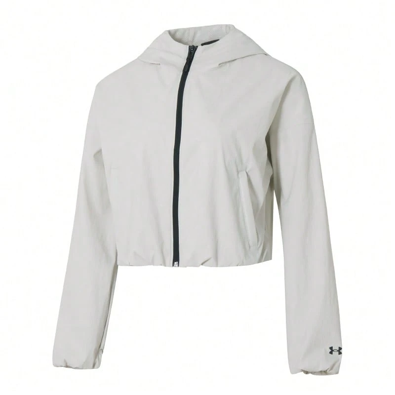 Under Armour Women's Jacket/Coat Unstoppable Woven Rstop LS-WHT, Comfortable For Daily Outdoor Sports - Peak White - View 1