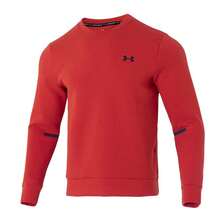 Under Armour UA UNSTOPPABLE FLC CREW Casual Sweatshirt, Minimalist & Comfortable Pullover, 1381688-842 - Red - View 1