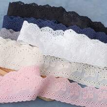 Vải ren thêu nơ nhiều màu sắc, rộng 1/5 inch (4cm), thích hợp để trang trí váy cưới, may quần áo thủ công và cho người mới bắt đầu may vá. - Nhiều màu - Xem 3