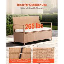 Outdoor Storage Benches - 121x59x81.5cm - View 3