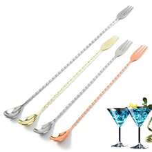 1 thìa pha chế bằng thép không gỉ 18/8 dành cho nhân viên pha chế, thìa pha chế dài và ngắn để trộn đồ uống, trà sữa và đồ uống khuấy, dùng ngoài trời, cắm trại - Bạc - Xem 15