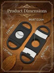 1 PC Premium Stainless Steel Double Blade Guillotine Cigar Cutter – Sharp & Durable Accessories For Smoking Enthusiasts – Perfect Cigar Accessories For Men – Portable & Easy To Use Cigar Scissors – Ideal For Cigar Lovers & Smoking Accessories Collection,Wedding Gift,Groomsman's Wedding Favor - Black - View 10