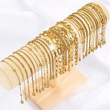 Women's Fashion Stainless Steel Chain Bracelet, Fade-Resistant Jewelry - Multicolor - View 1