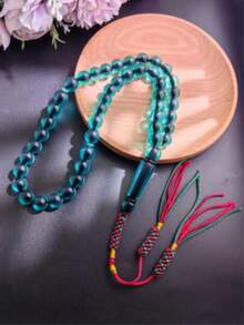1pc 45-Bead 10mm Tassel Islamic Prayer Beads, High-Quality Unisex Bracelet, Suitable For (Ramadan, Eid, Daily Wear, Personal Devotion, Gifts), Islamic Religious Ritual, Collectible Faith Accessory - Multicolor - View 7