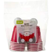 Beer Pong Game, 1.5 Ounce Disposable Red Party Cup Plastic Shot Glasses, Red, Set Of 12 Cups And 2 Pong Balls - Mini Beer Pong Set - View 10