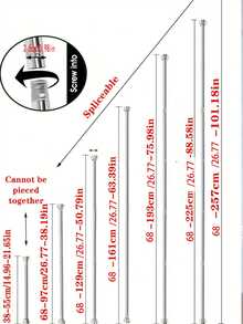 Stainless Steel Extendable Shower Curtain Rod Tension Pole, Net Voile Curtains Rail,Adjustable Telescopic Rods Extendable For Kitchen Cupboard Bathroom Window - A - View 13