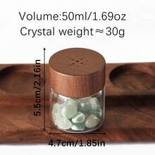 Natural Amethyst Crystal Reed Diffuser Set - Solid Black Walnut Cap, Empty Glass Container For DIY Essential Oil Aromatherapy - Wooden Diffuser Container - View 7