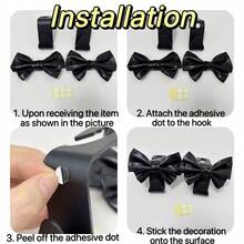 AD High-End Leather Bowknot Multi-Function Car Seat Back Hook, Hanging Organizer - White Powder - View 5