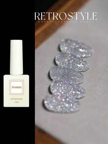 1支/12毫升 2026春夏新款星光钻石闪粉美甲胶 – 白色增白流行美甲闪粉钻石胶，全新升级速干耐磨美甲设计套装，多功能，可搭配LED灯和UV底胶使用，含封层，可实现愈合效果。持久长达28天。 - 彩色 - 查看 3