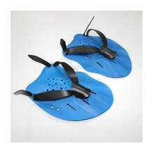 Paletas de natación con liga de hule ajuste cómodo y duradero. Ideal para entrenamiento. Medidas 18x13 cm. Marca Escualo. - S - Ver 3